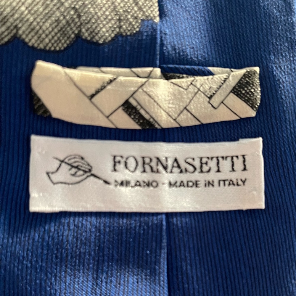 Fornasetti Blue And Yellow Architectural Design Tie View 4